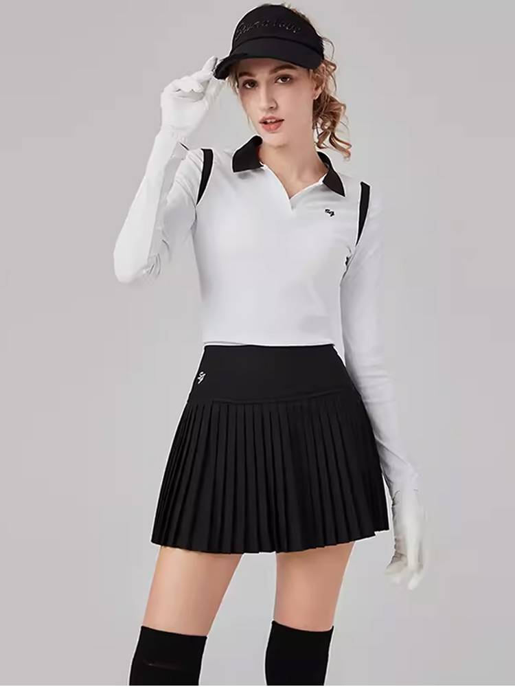 Golf clothing women's summer top T -shirt long -sleeved sunscreen and breathable women's clothing thin slim -fit golf sports clothes