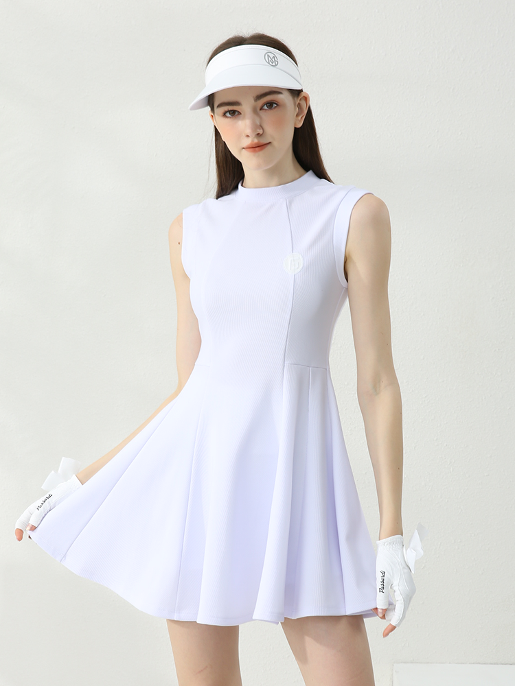 Summer Golf Women's Tennis Korean Slim Dress Top Skirt Set Women's Short Sleeve Golf Costume Women