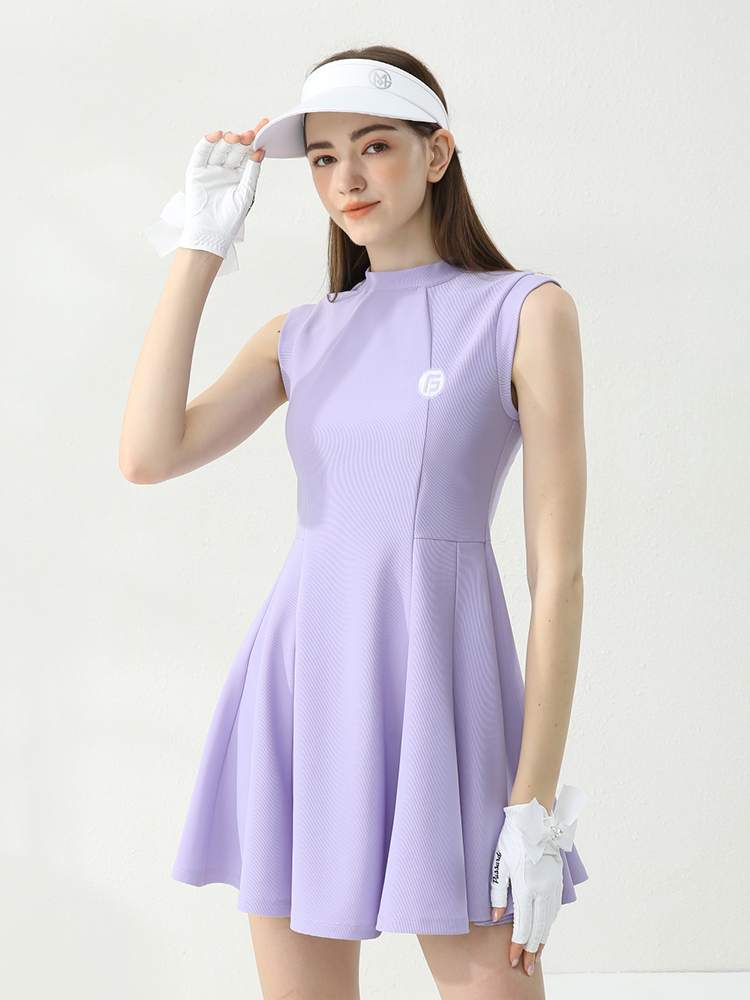 Summer Golf Women's Tennis Korean Slim Dress Top Skirt Set Women's Short Sleeve Golf Costume Women