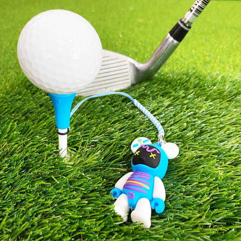KOREA HOT GOLF TEE, A LOVELY CARTOON HANGER FOR GOLF TEE WITH A ROPE TO PROTECT THE GOLF PARTS