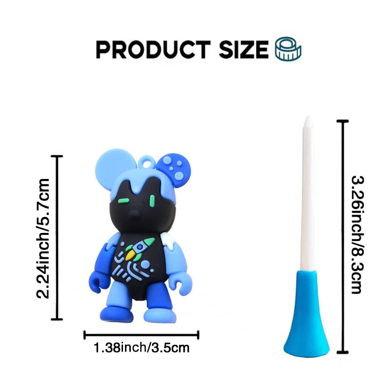 KOREA HOT GOLF TEE, A LOVELY CARTOON HANGER FOR GOLF TEE WITH A ROPE TO PROTECT THE GOLF PARTS