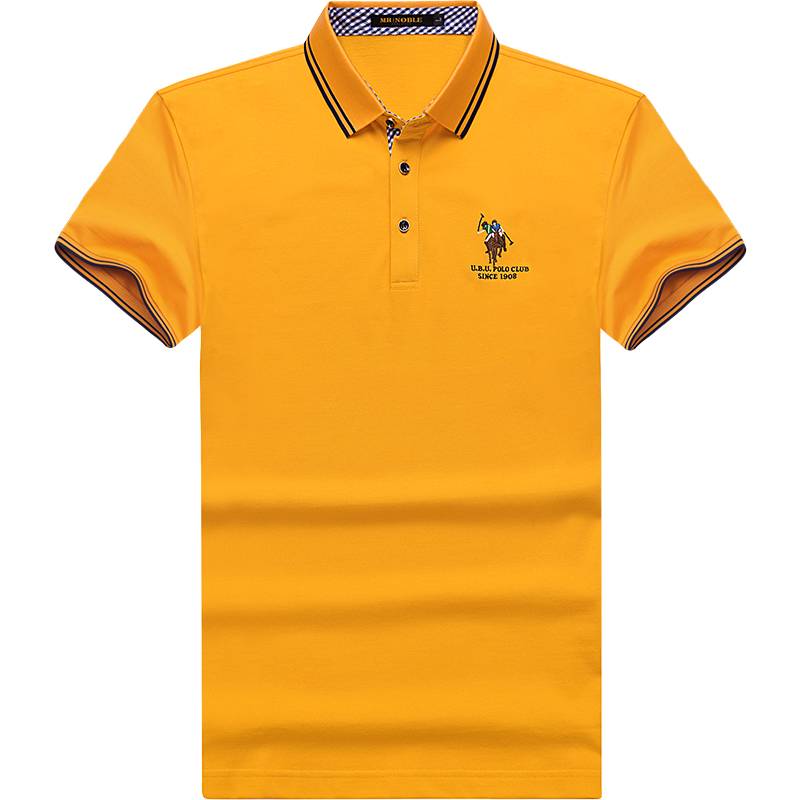 Summer Paul Polo shirt golf uniform short -sleeved business casual men's T -shirt lapel large size half -sleeved cotton