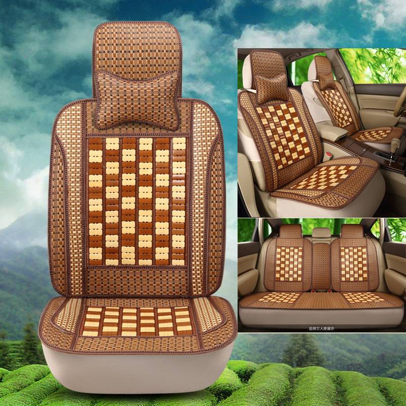 Five -seat rice coffee color (entered version) with 2 head pillows