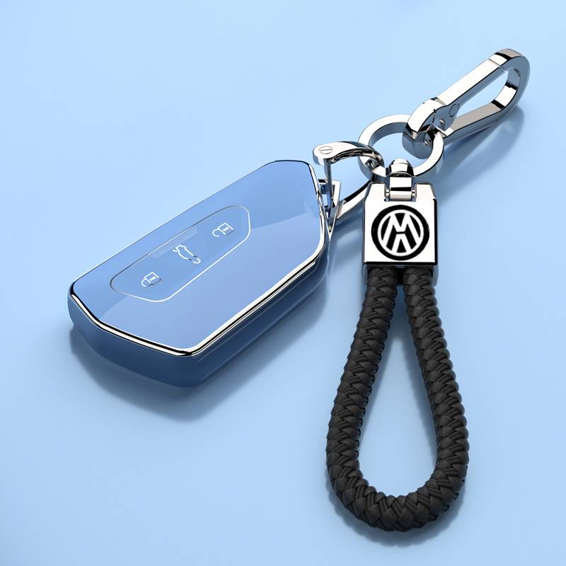 Key cover+weaving rope buckle [Blue Gray]