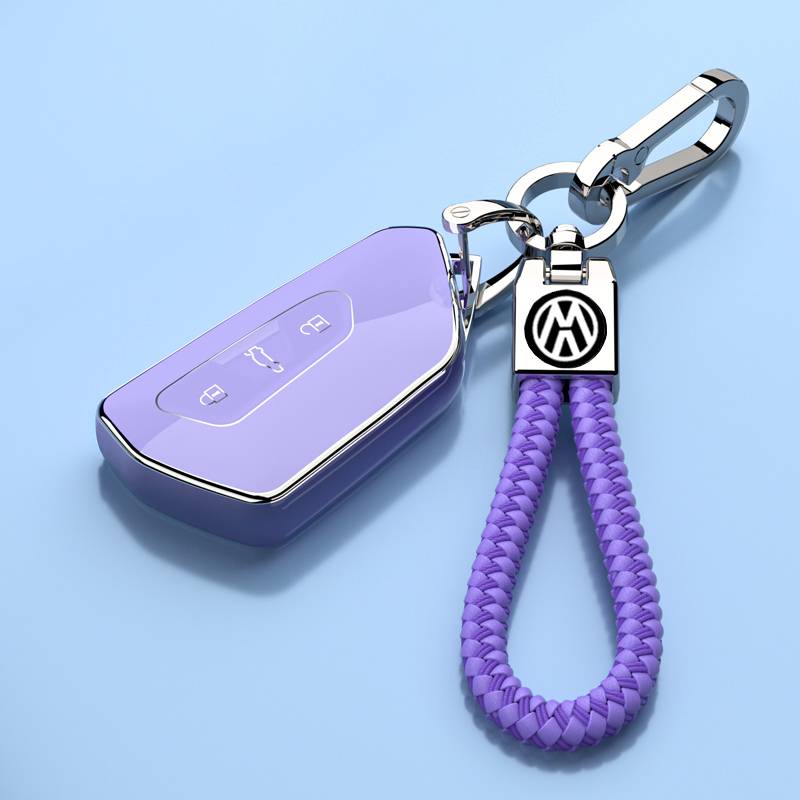 Key cover+weaving rope buckle [Elegant Purple]