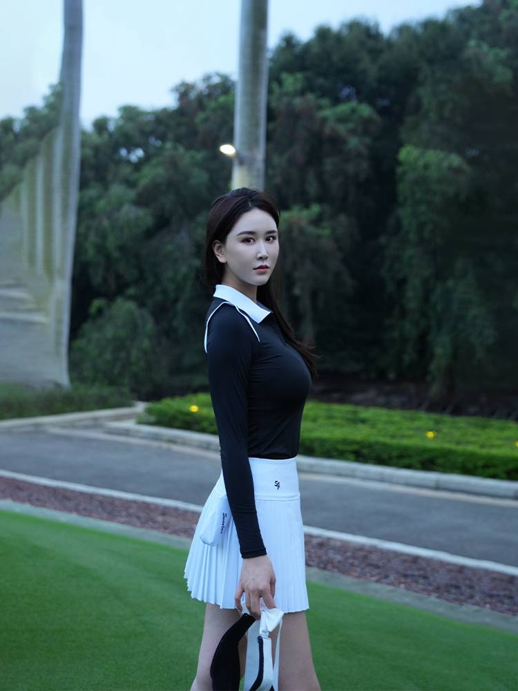 SSG Golf dressgirls in spring and summer, with ice silk, long sunscreen T-shirts and t-shirts