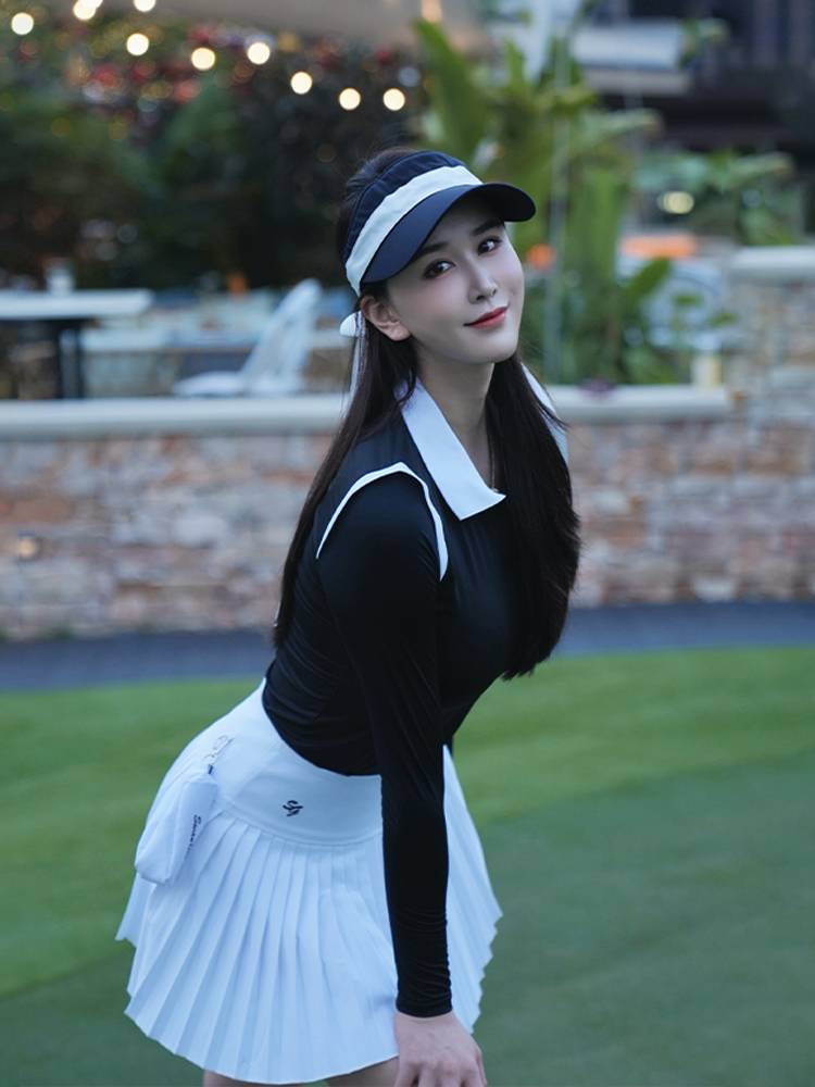 SSG Golf dressgirls in spring and summer, with ice silk, long sunscreen T-shirts and t-shirts