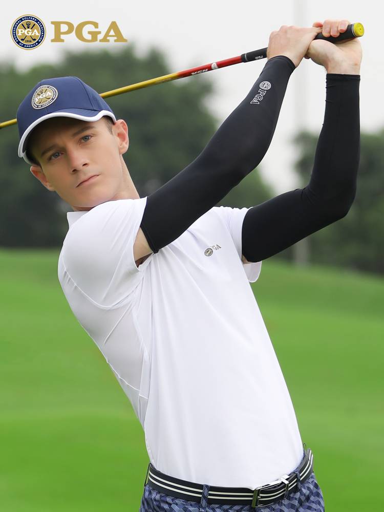 American PGA Golf Sleeve Sleeping Men's Belly Sleeve Sleeve Sleeve High Bullet Cool Sensing Fabrics Comfortable and Perform UVs