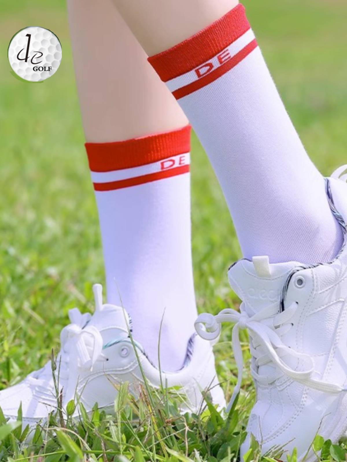 DE GOLF EXTERIOR FASHION GIRL PURE COTTON SOCK BREATHES IN AND OUT