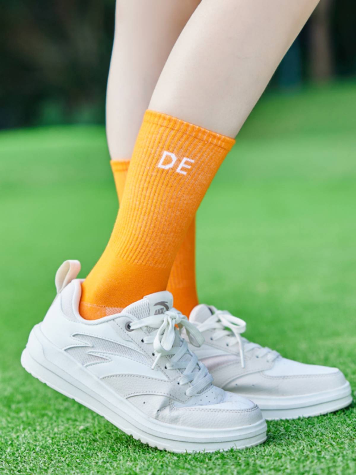 DE GOLF EXTERIOR FASHION GIRL PURE COTTON SOCK BREATHES IN AND OUT