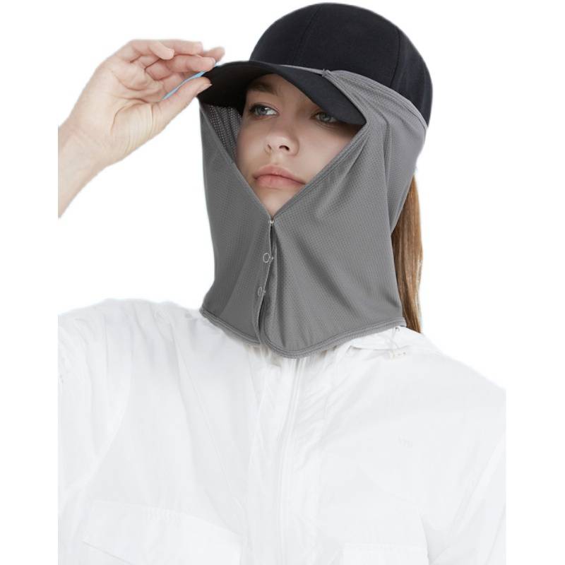 Cool sunscreen!Outdoor sun hat gauze sunscreen curtain ride fishing golf neck -to -neck cold dry mask summer