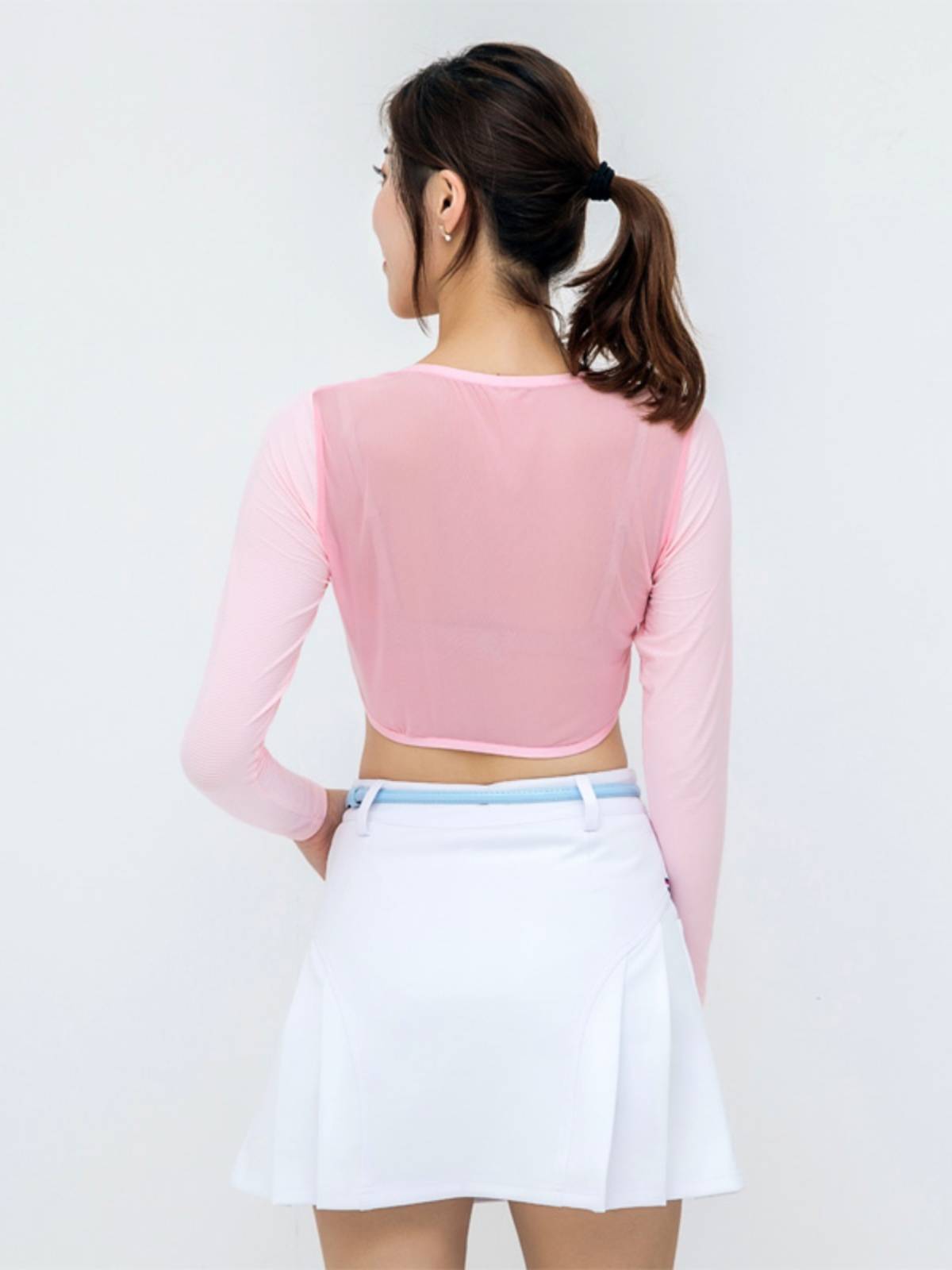 New golf sunscreen female ice silk, thin half -bodies sunscreen clothes, cold sleeve sleeve jacket golf clothing