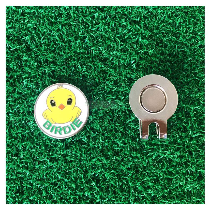 Golf hat clip Little yellow duck cute pattern ball position marker Mark with a magnet hat Mark ball position label