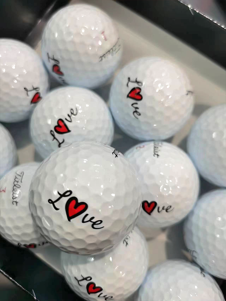 Titleist Tatelis Golf Pro V1x Four Layer LOVE Heartball Golf Personal Gift