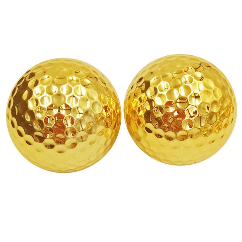 Golden Golf new electroplating golf gift Golf golf game double -layer golf non -second -hand ball