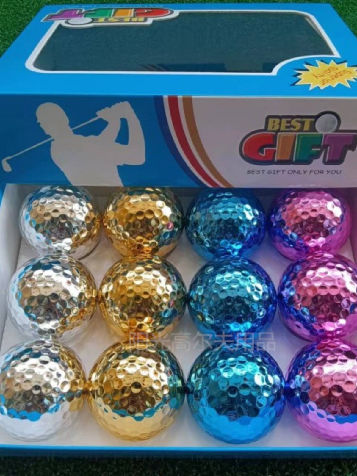 Golf Golf Gold Plating Ball Plating Metal Ball Gift Ball Person Person Double Layer Practice Ball