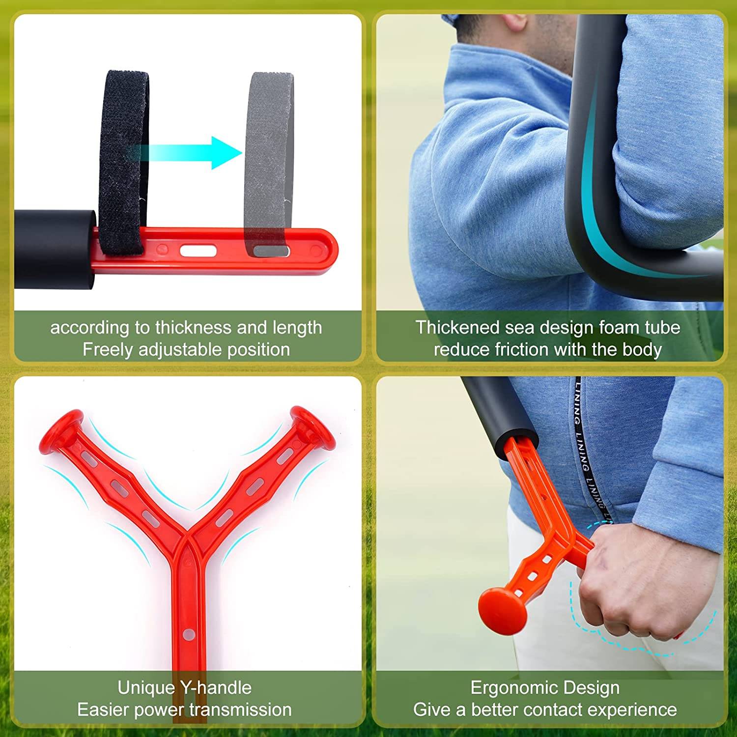 Golf net red rotor person's right elbow sticks to the waist force training device rotating waist and pumping to improve the speed swing exercise