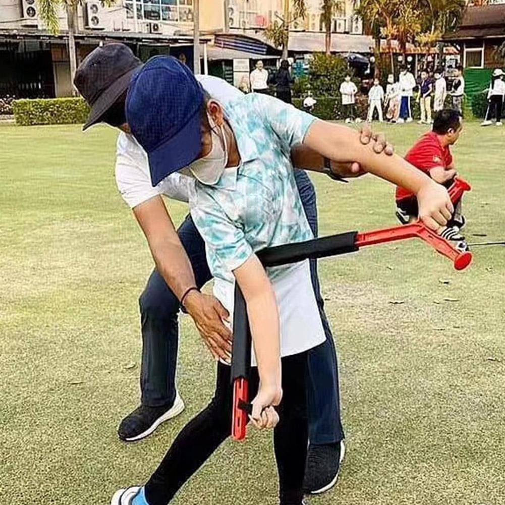Golf net red rotor person's right elbow sticks to the waist force training device rotating waist and pumping to improve the speed swing exercise