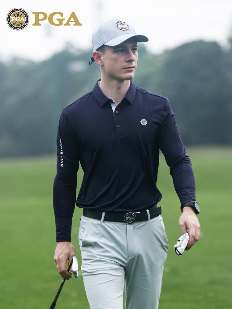American PGA Golf Men's Long -sleeved T -shirt Spring and Summer Sports Men's Clothing Ice Sleeping Sleeve Sleeve Sleeve