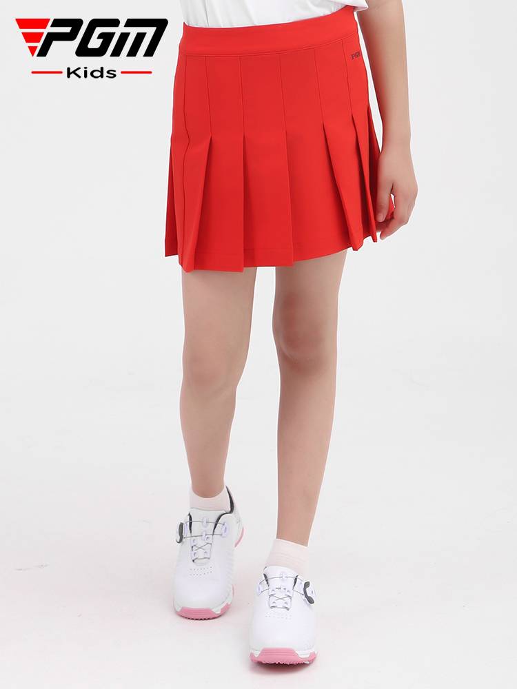 Pgm children's golf costume girl tennis skirt summer youth adolescent A -line pleated skirt