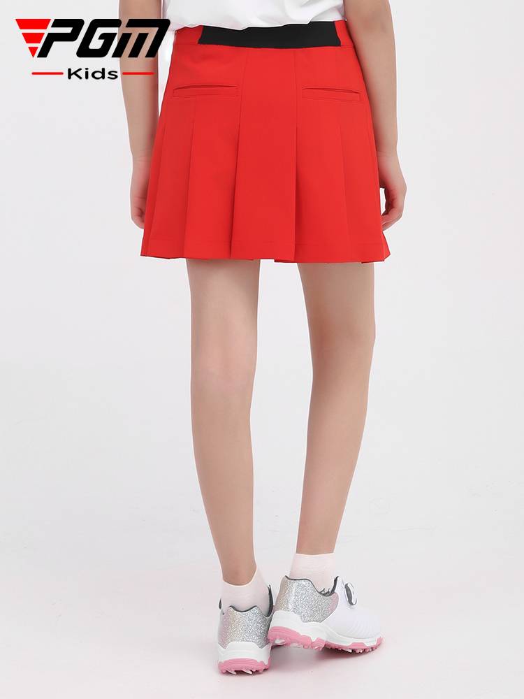 Pgm children's golf costume girl tennis skirt summer youth adolescent A -line pleated skirt