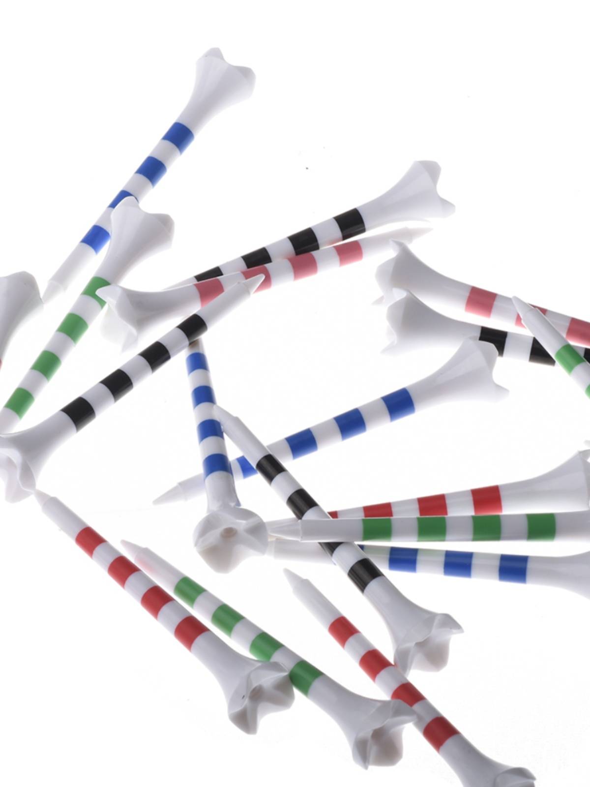 New golf striped plastic TEE 20 sets/pack of 4 clawed plastictee 70/83 mm tics Tee customise