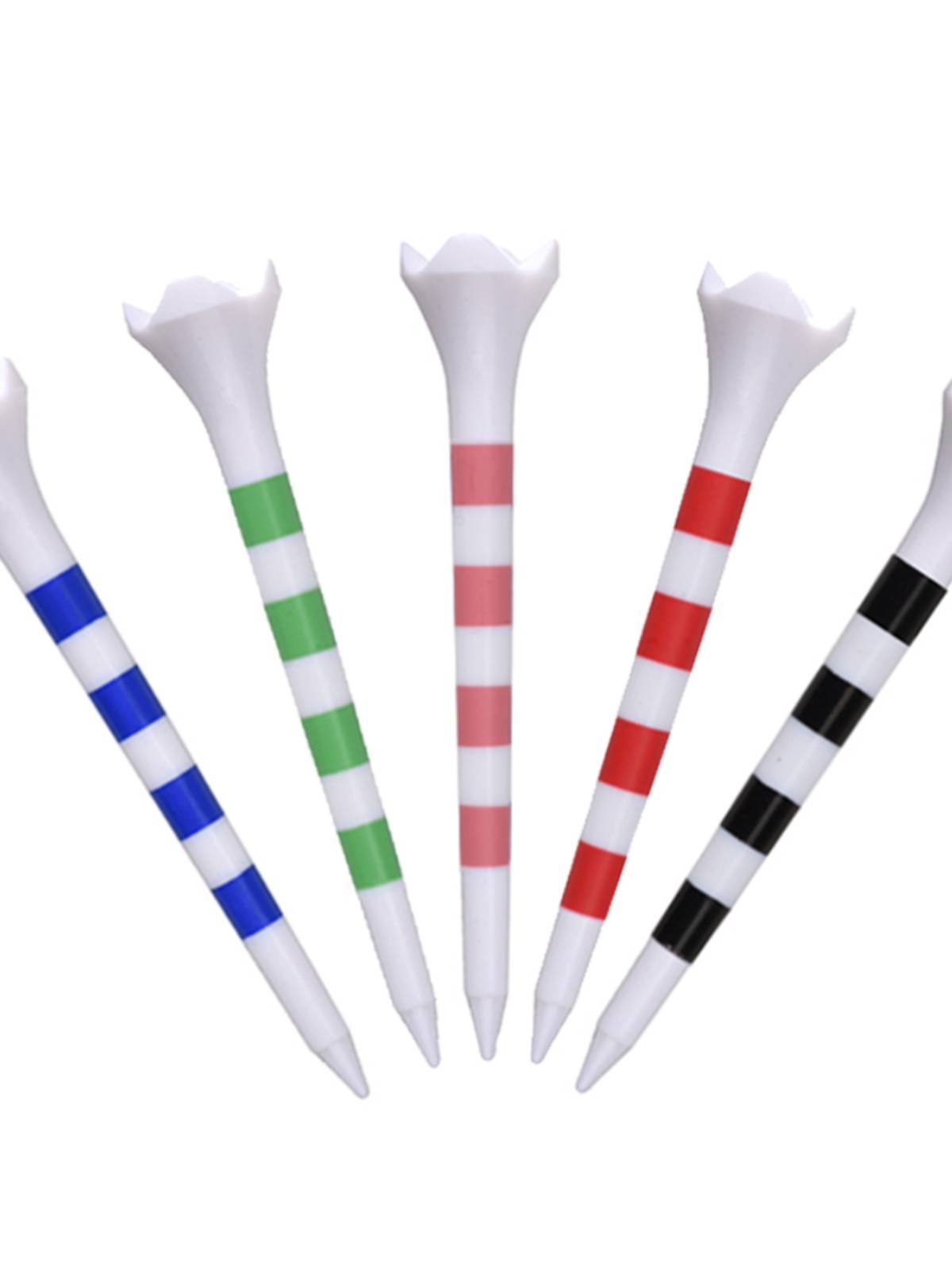New golf striped plastic TEE 20 sets/pack of 4 clawed plastictee 70/83 mm tics Tee customise