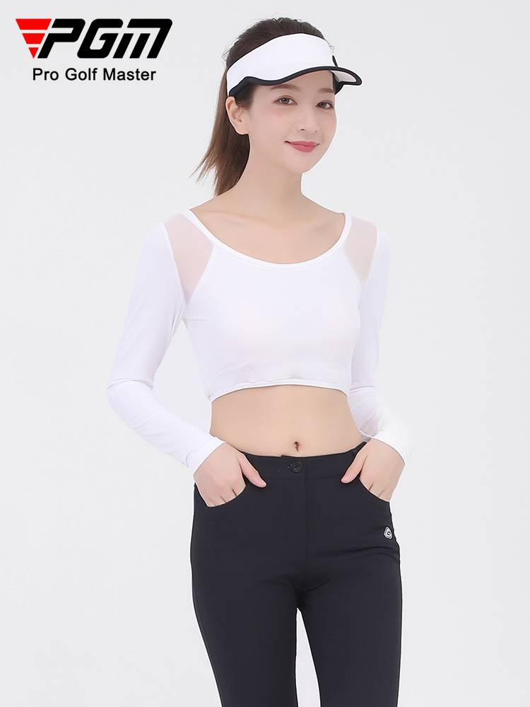 PGM golf sunscreen women's half -bodies underwear summer ice ribbon mask UPF40+sleeve shawl clothing