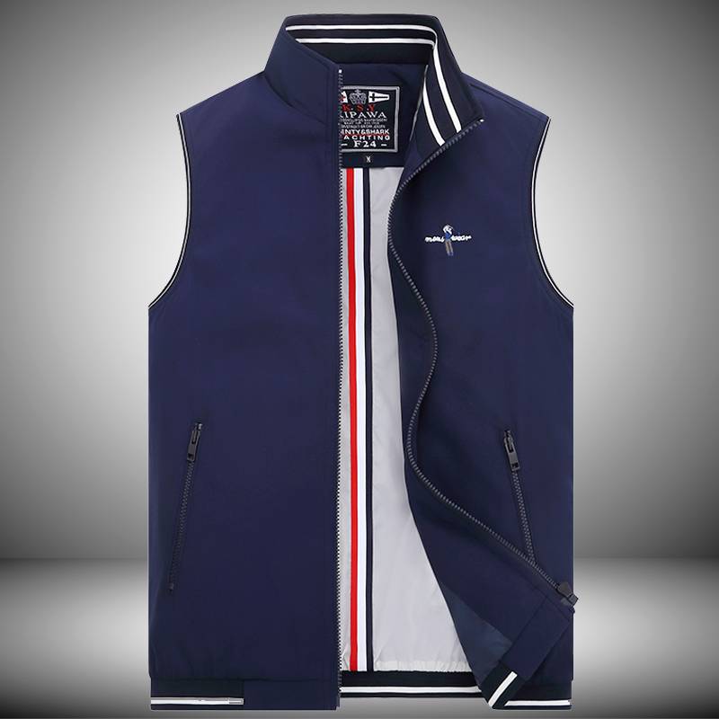 Golf clothing male summer thin men's vest Golf fashion trend pure color sports standing collar horses clip vest