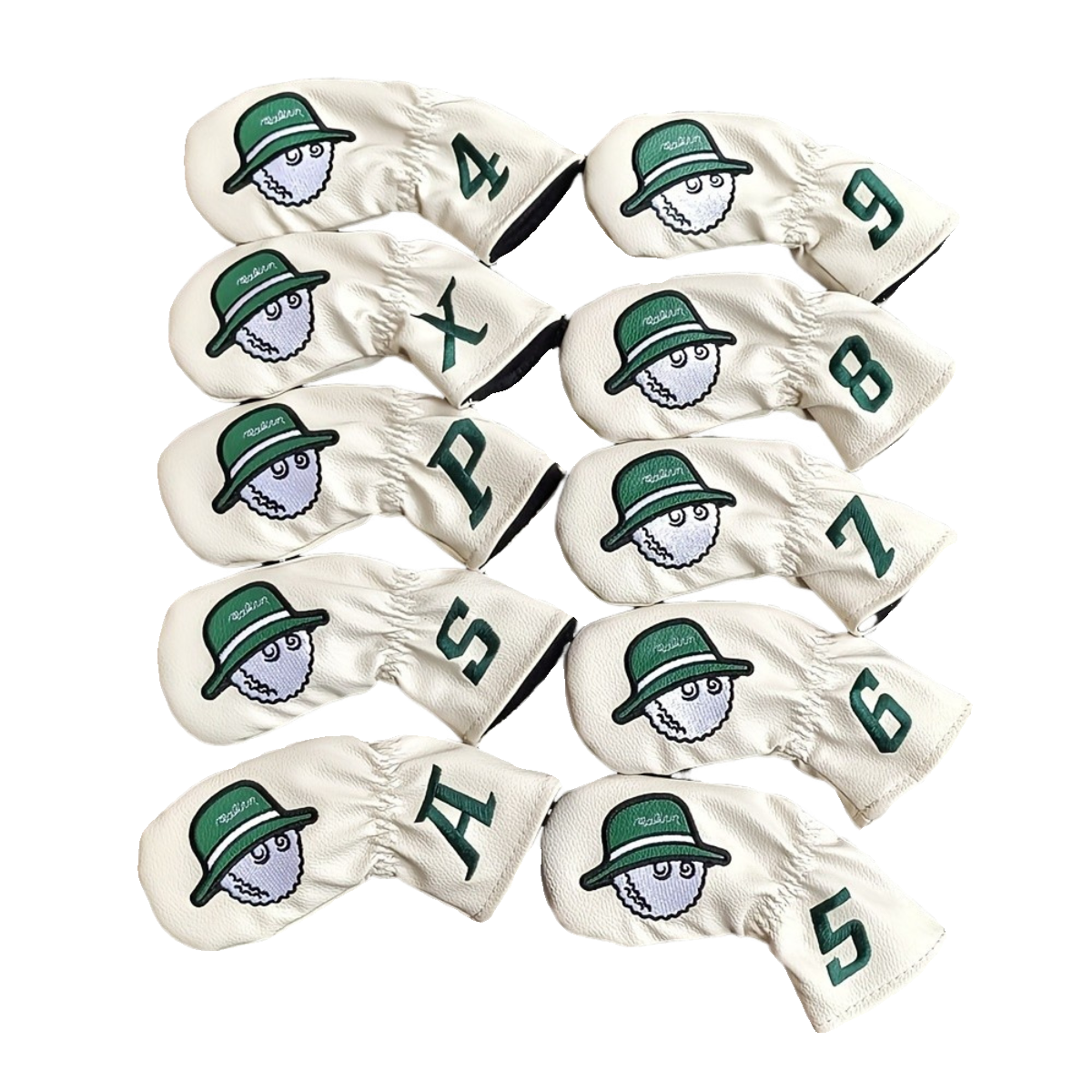 Golf pole-protected fisherman embroidered PU to dig up a sand pole cap set, Golf club