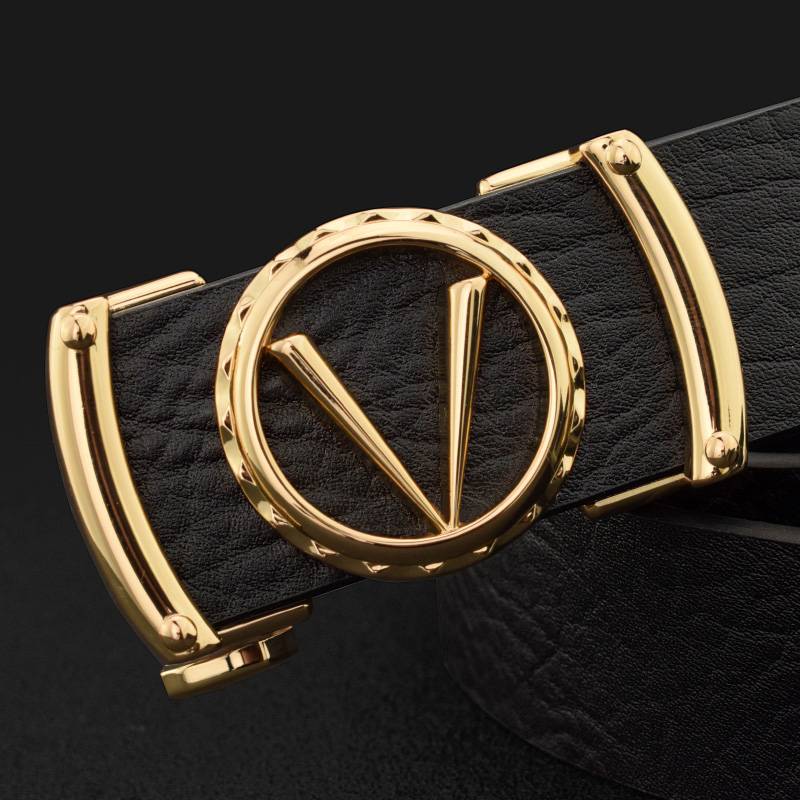 Personal belt Men's dermis automatically buckle toothless non -perfo
