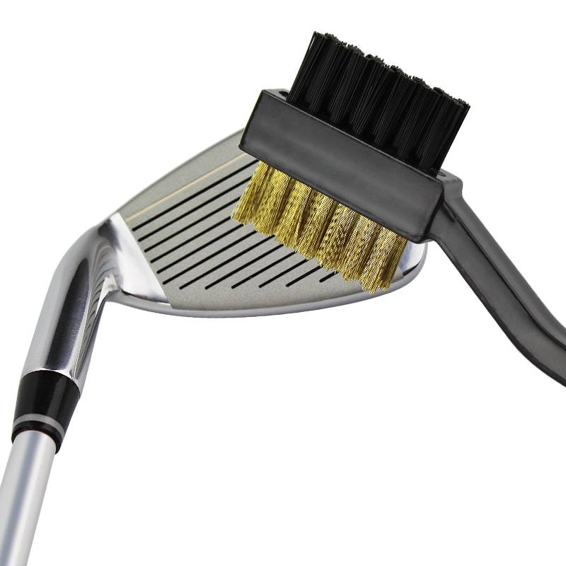 Golf club brush double -sided long -sized long -sized long -sized long -sized long -sized long -sized long -sized clock club cleaning tool nylon copper brush cleaning brush