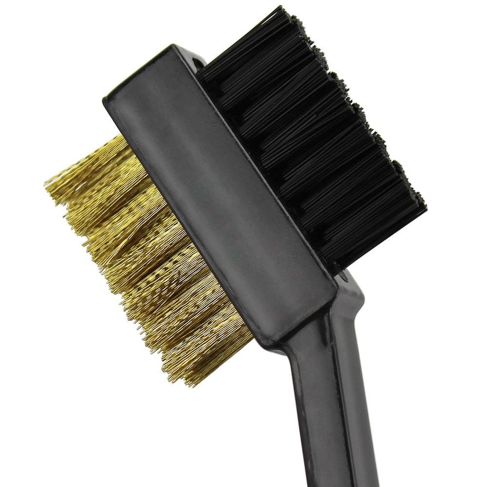 Golf club brush double -sided long -sized long -sized long -sized long -sized long -sized long -sized long -sized clock club cleaning tool nylon copper brush cleaning brush