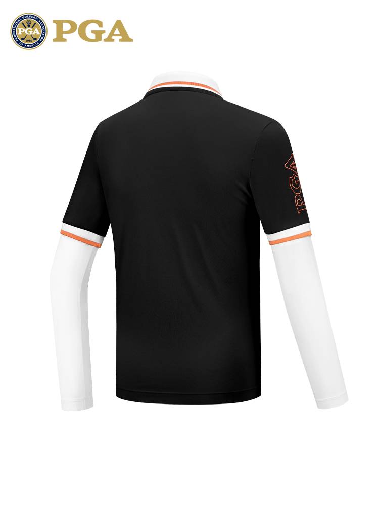 American PGA new children's golf costume boys top summer short -sleeved two long -sleeved long -sleeved clothes children's clothing