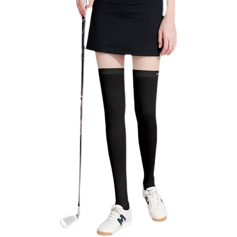 Golf socks sunscreen over socks, ice silk, cooling, legs, long tube white socks, ladies, scratch scratch and fast dry