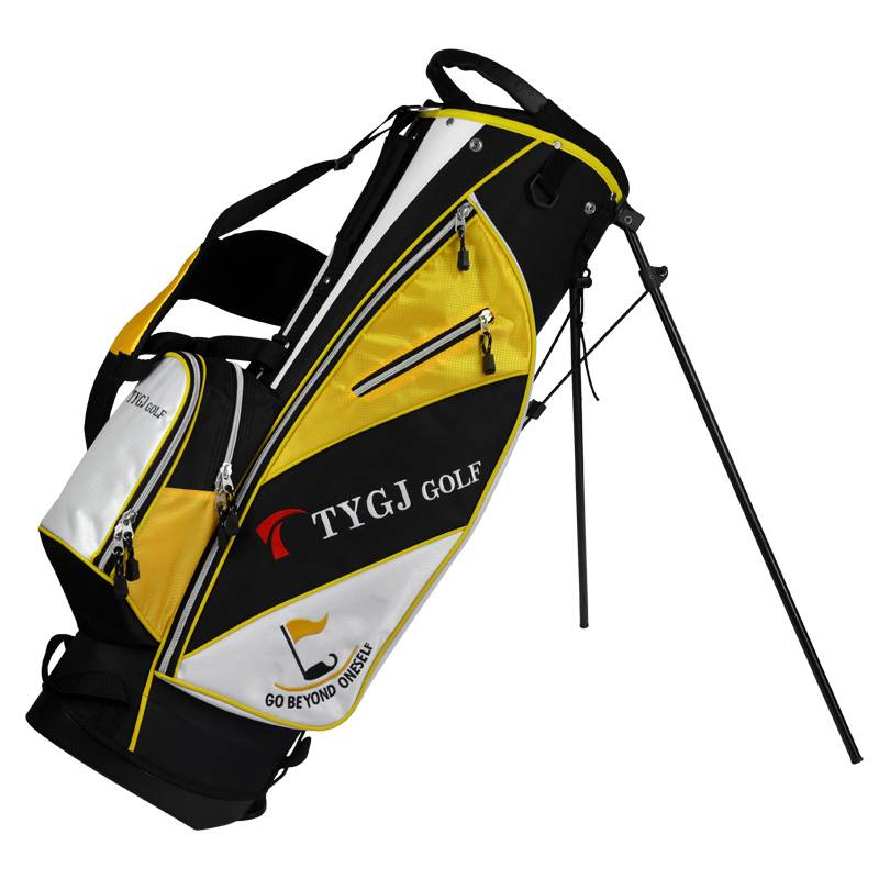 TTYGJ'S NEW, GOLF BAG, MAN AND WOMAN GUN BAG, CLUB BAG, AND A FULL SET OF CLUBS