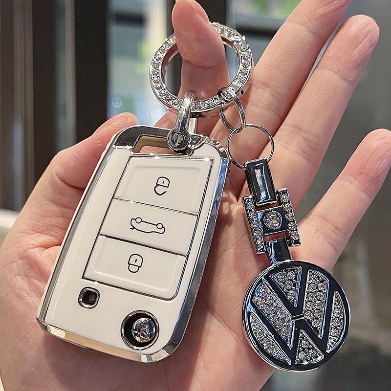 White+car logo buckle