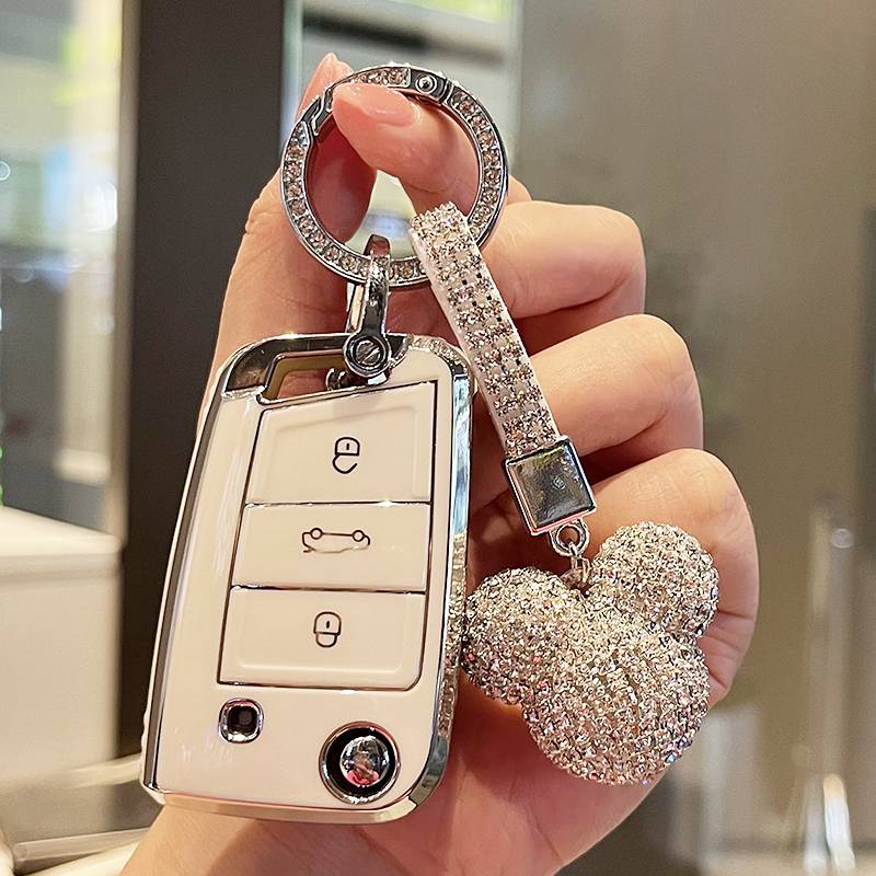 White+diamond ring+full drill Mickey
