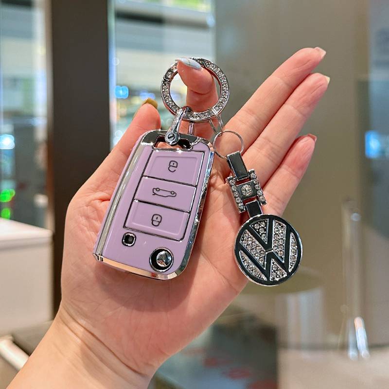 Purple+car logo buckle