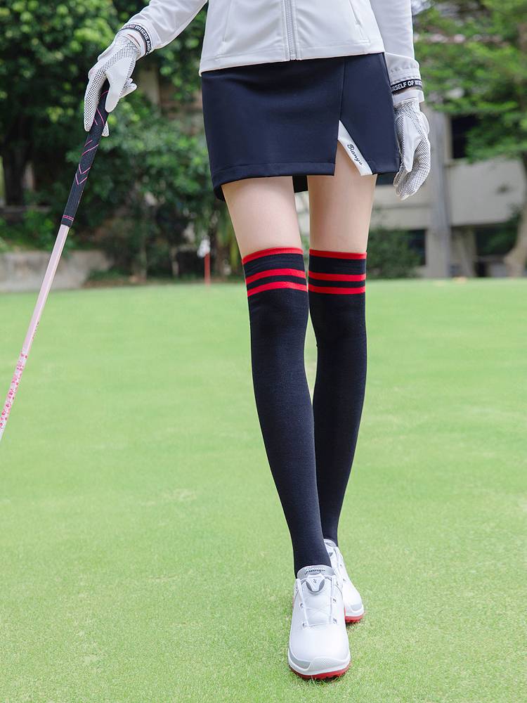 2 Shuangxi golf socks ladies over knee long socks three bars versatile casual long tube sports cotton socks