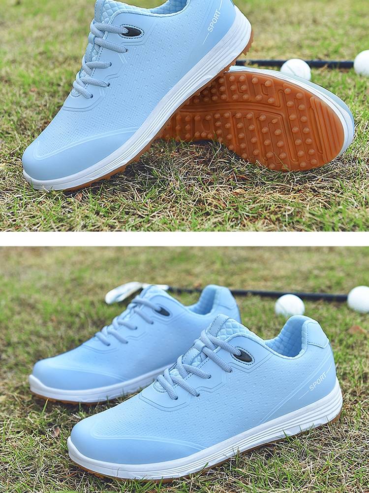 A new 2024 for a man and a woman with golf shoes