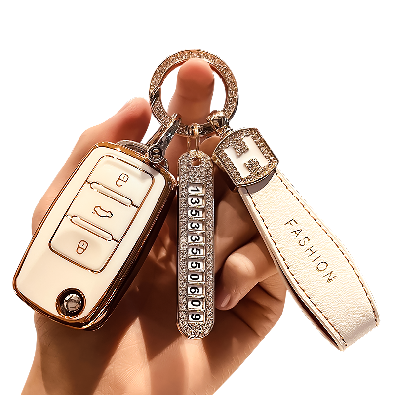 Applicable to Volkswagen Car Key Set Langyi Langyou POLO POLO Golf Pokémon L Beetle X Pangshell buckle