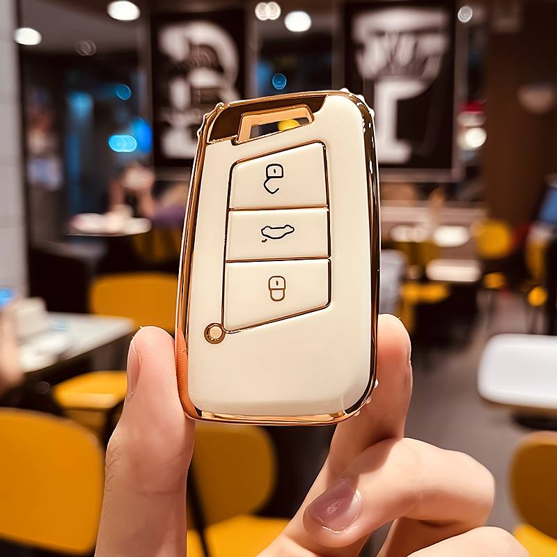 Volkswagen C-Smart 3 key [Single-shell White]+Golden Number Sign