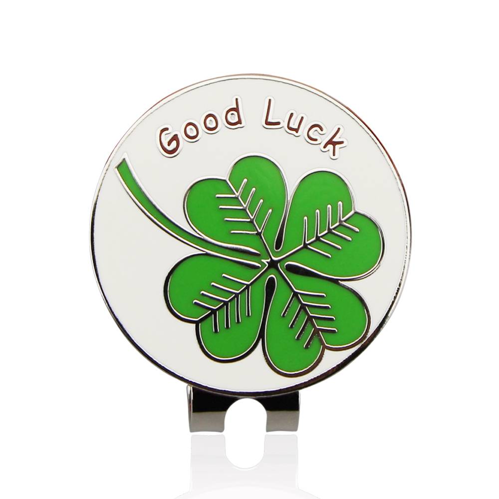 Golf hat holder with magnets, multiple four -leaf grass Mark new lucky balls, standard parts, fan supplies