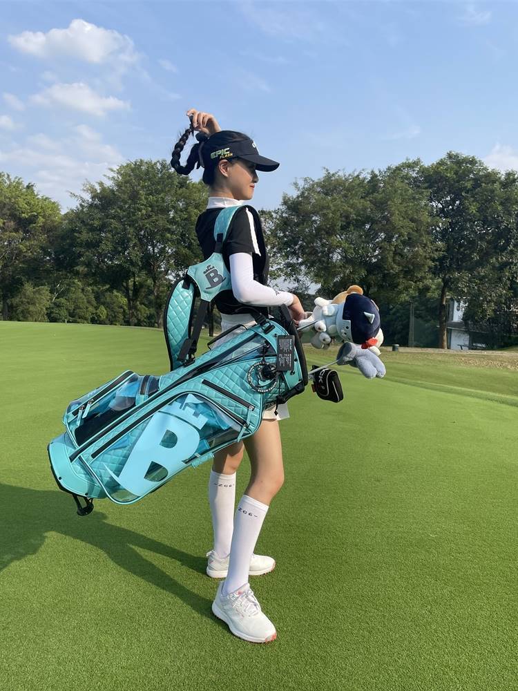 South Korean current Baron Golf bag, two-shoulder portable kit, blue-sweet, man-and-man