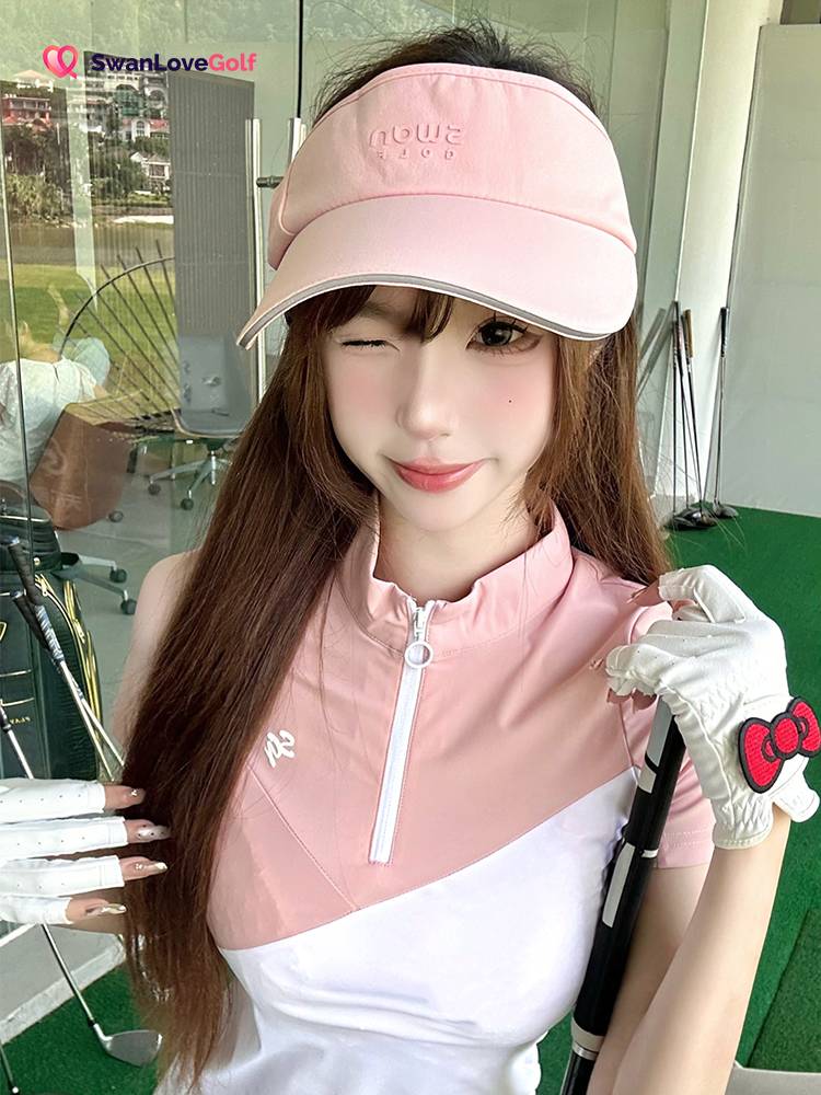 golf glove woman kitty cat butterfly-toucher glove shows sliding hand and hand
