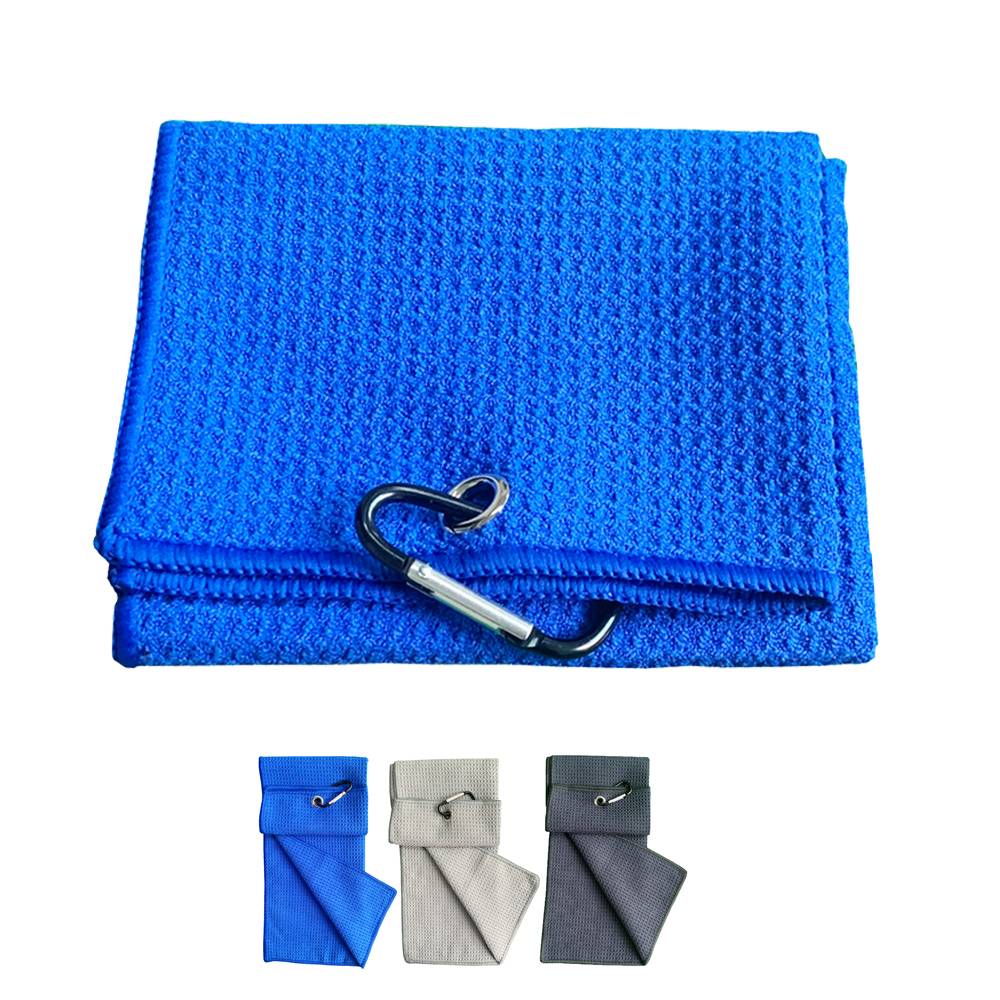 Golf towel wipe the club cloth double -sided brush stretching hook cleaning rag fans sports supplies