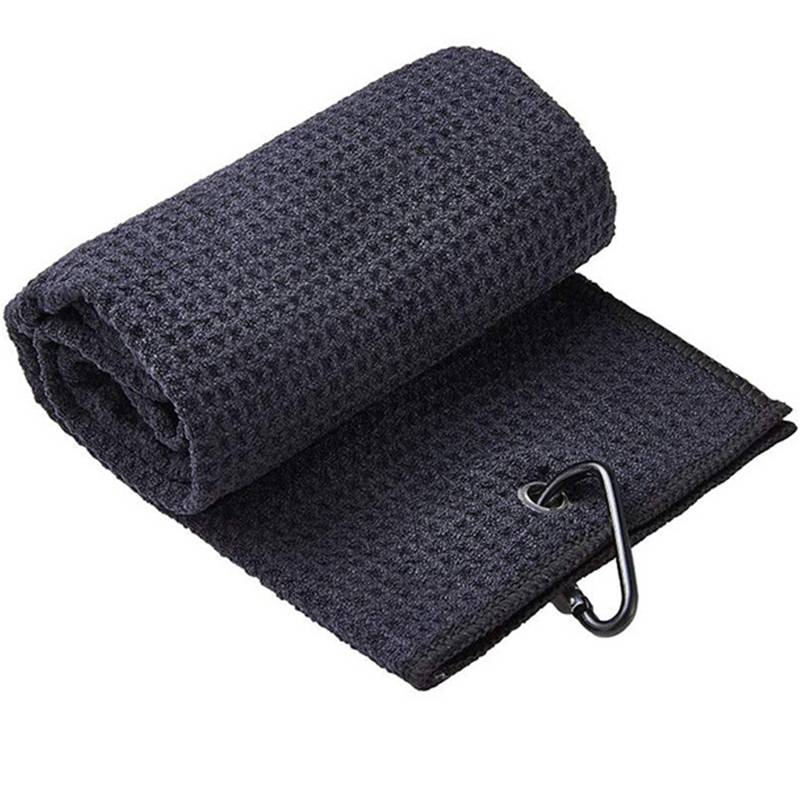 Golf towel wipe the club cloth double -sided brush stretching hook cleaning rag fans sports supplies