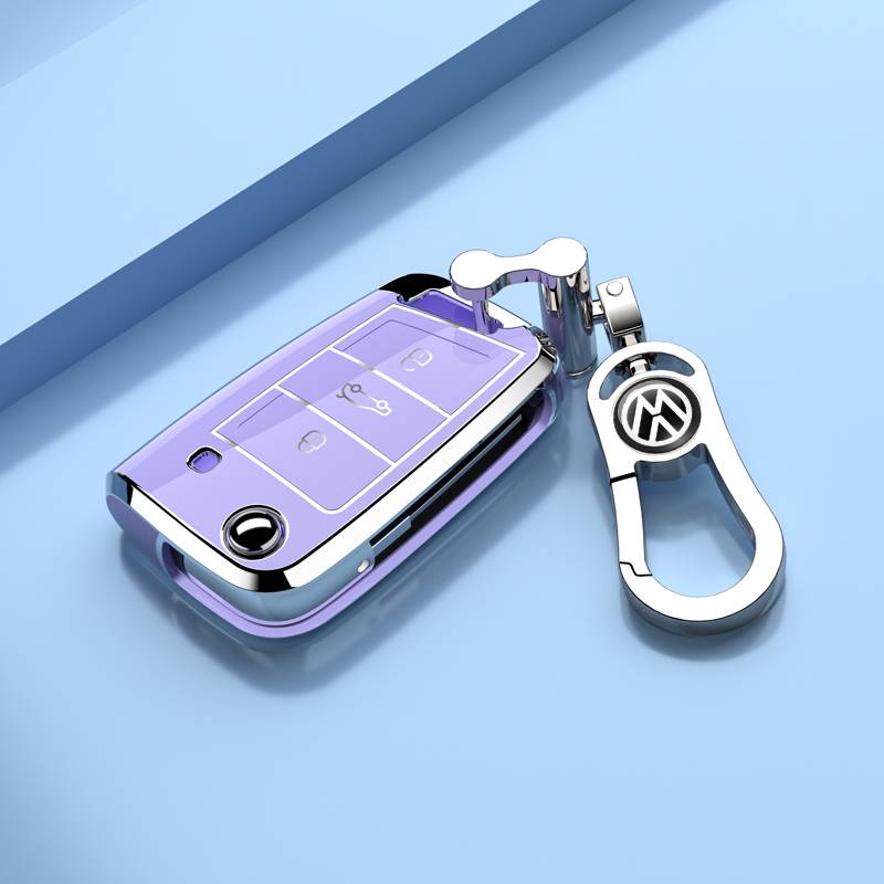 Elegant purple-car logo buckle