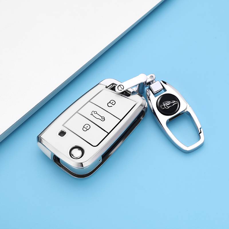 Volkswagen B-Snowy White [Single shell+car logo metal buckle]